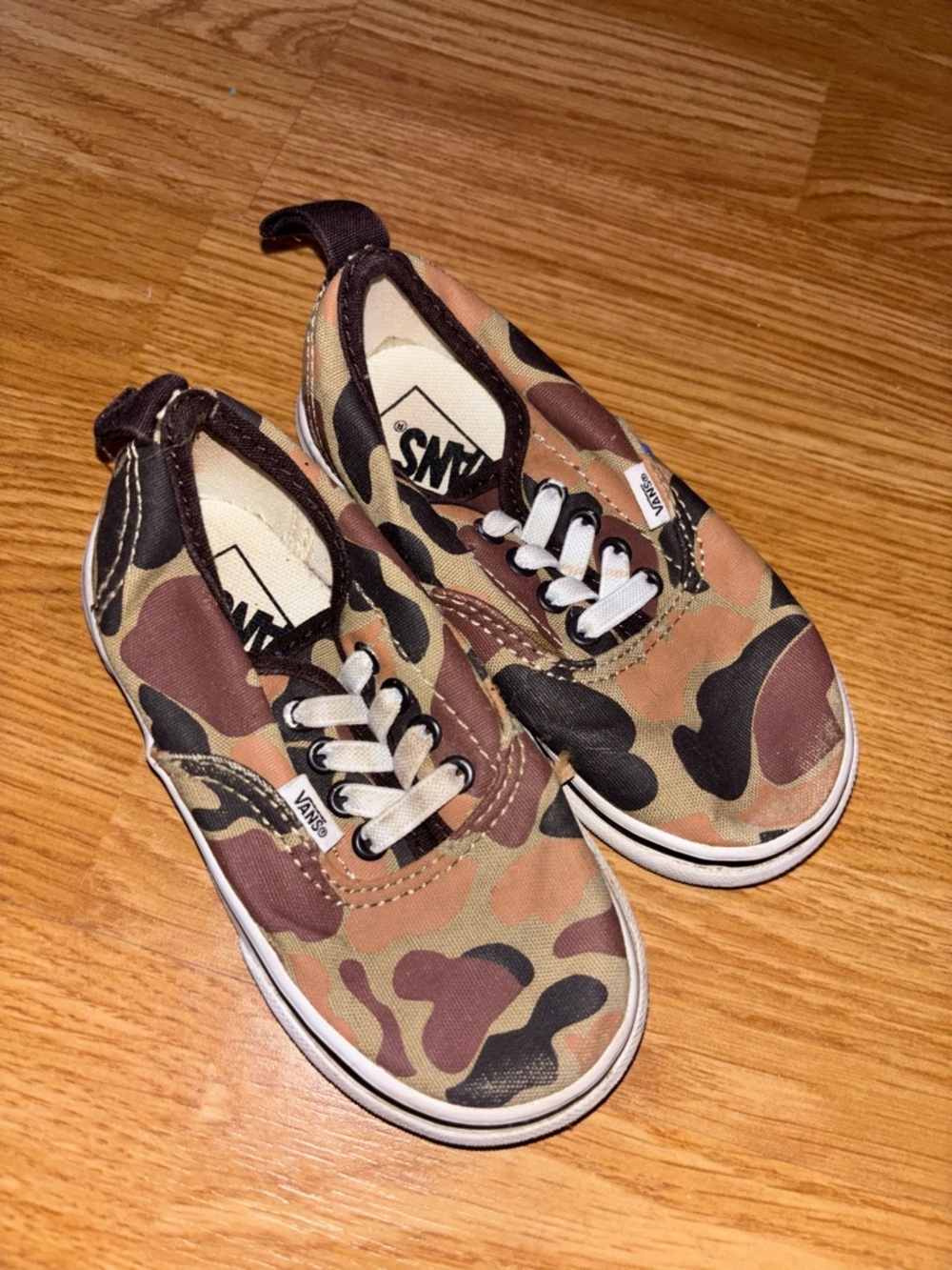 Vans Toddler Camo Canvas Sneakers - Brown/Black